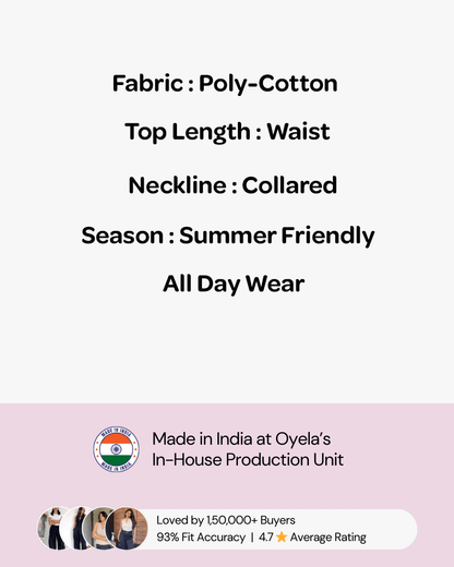 Pinstripes Flared Sleeves Shirt in Brown