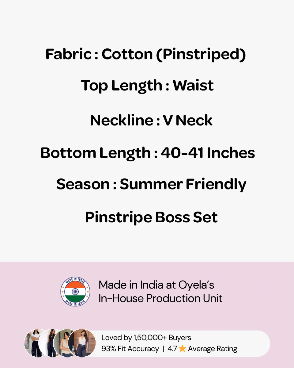 Pinstripes Vest And Pant Co-Ord Set