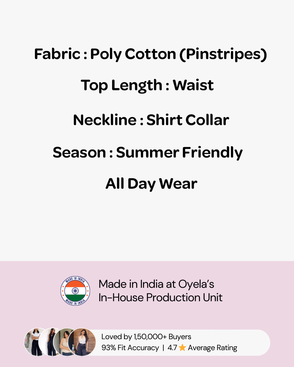 Blue Striped Puff Sleeve Shirt