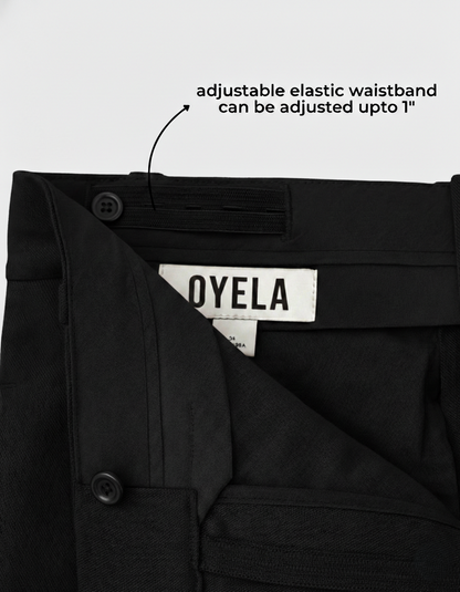 Black High Waist Trouser With Belt