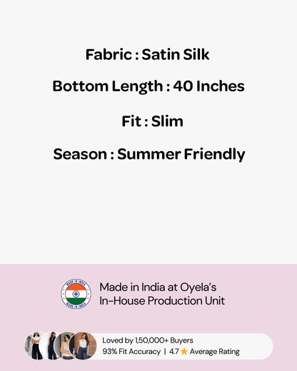 Satin Silk Draped Skirt - Champagne