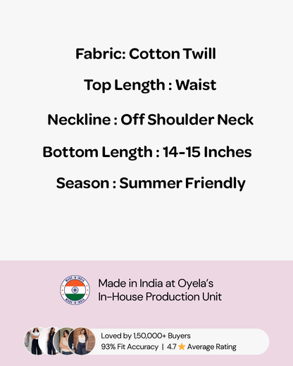 Off Shoulder Top And Pleated Skirt Set