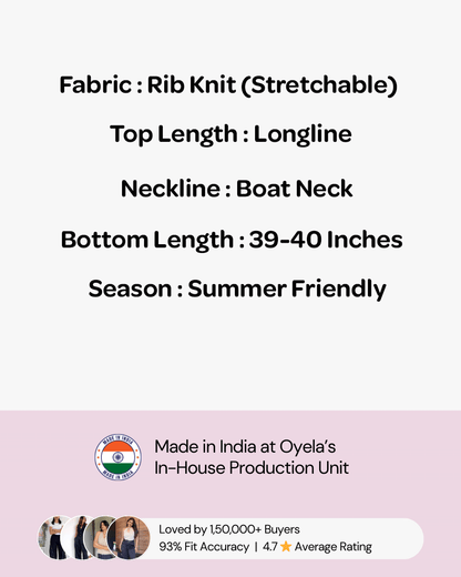 Wine Ribbed Top And Skirt Set