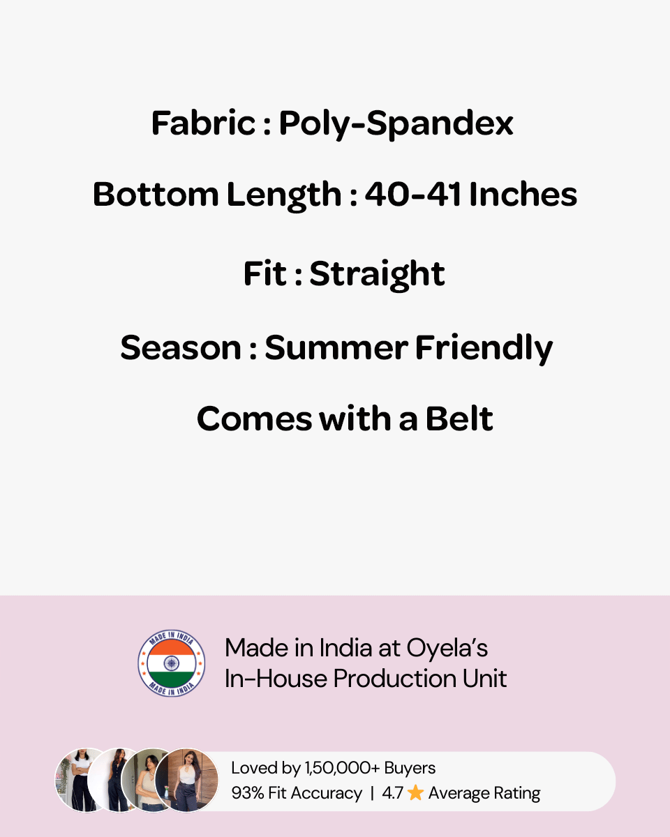 Black Belted Citywear Trousers