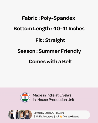 Black Belted Citywear Trousers