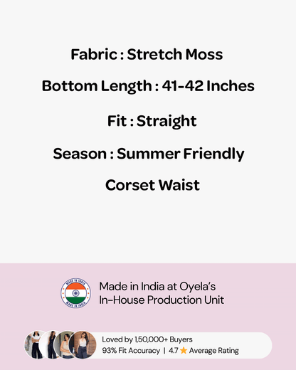 Corset Waist Pleated Pants - Light Grey