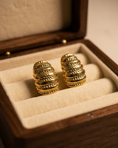 Gold finish hoop earrings designs for women