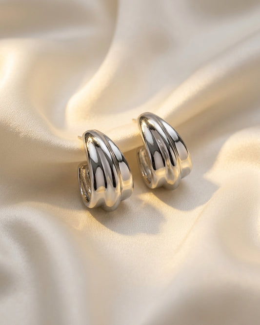 Silver hoop earrings