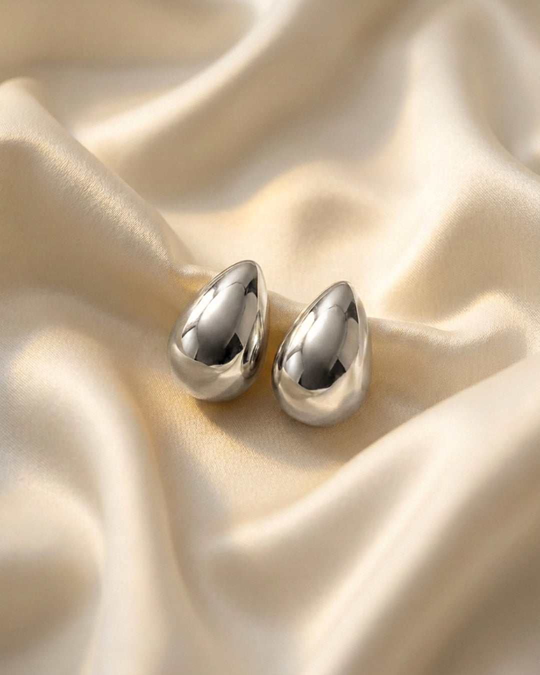 Drop earrings for women in silver finish