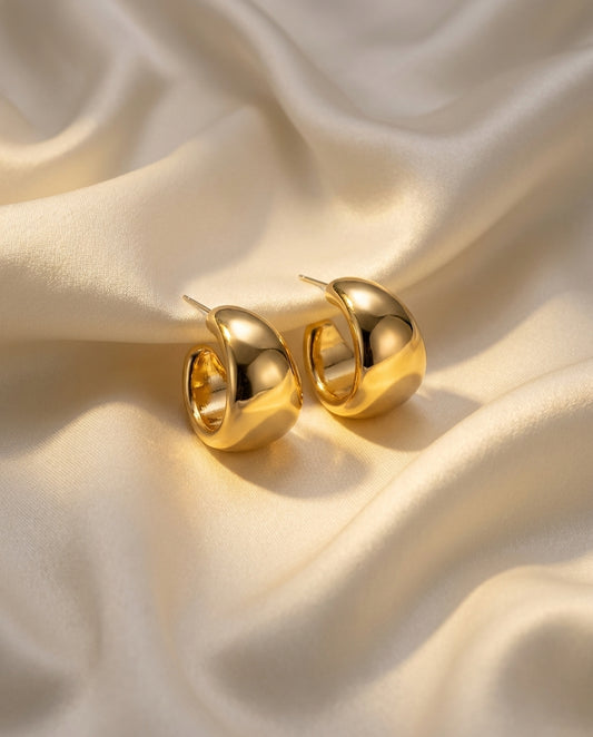 Gold plated hoop earrings