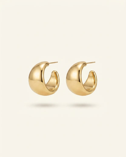 Designer gold finish hoop earrings for women & girls