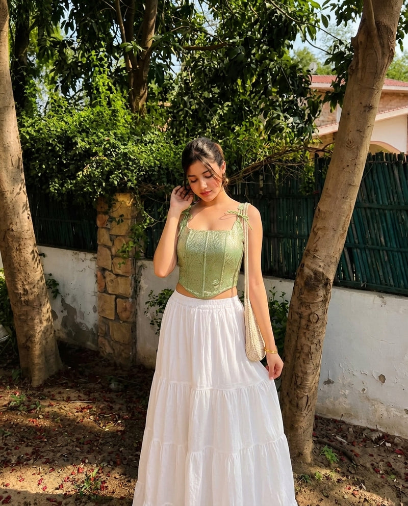 The K3G Poo Mint Corset Top