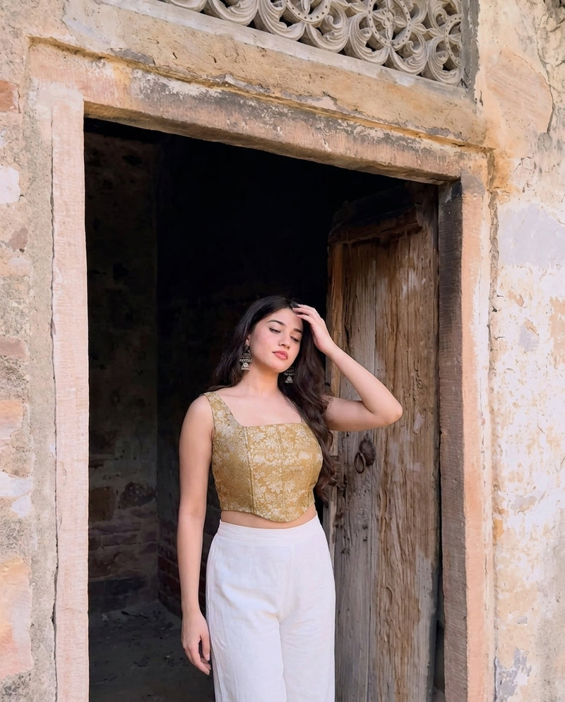The K3G Poo Gold Corset Top