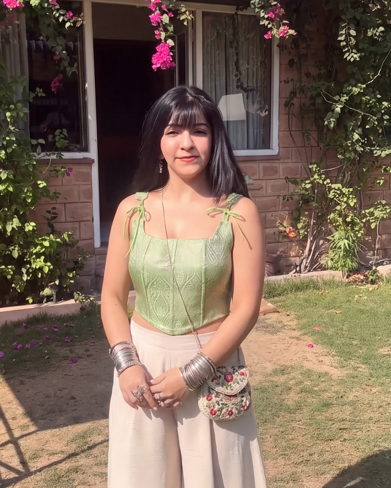 The K3G Poo Mint Corset Top
