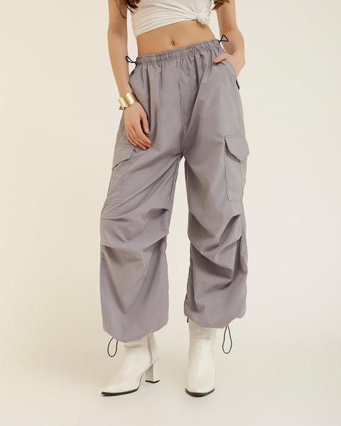 PARACHUTE PANTS WITH ADJUSTABLE SLIDER