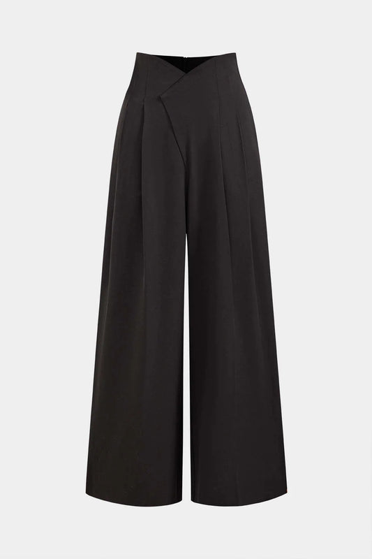 bottomwear,trousers,formal,gen z, summer,woven,twill,panelling,black,panelled,,wide leg fit,wide leg,full length,straight hem,high rise OY2048, 25110052GG