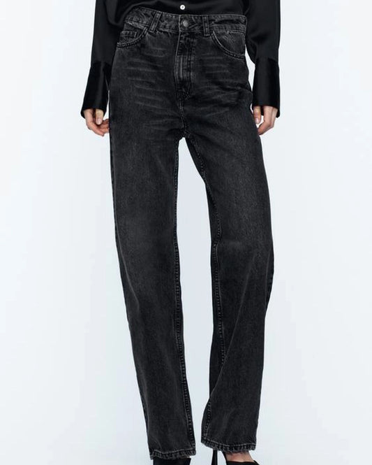 WHISKER STRAIGHT JEANS,black, bottomwear, casual, denim, full length, jeans, mid rise, straight fit, streetwear, summer, whiskers, woven,straight-fit-jeans-black,Length - Full length Waist - Mid-rise waist Fit - Straight fit Color - BlackNo. of Pockets - 4Material - DenimLength - 41"Closure - Zip &amp; button Detail - Washed effect