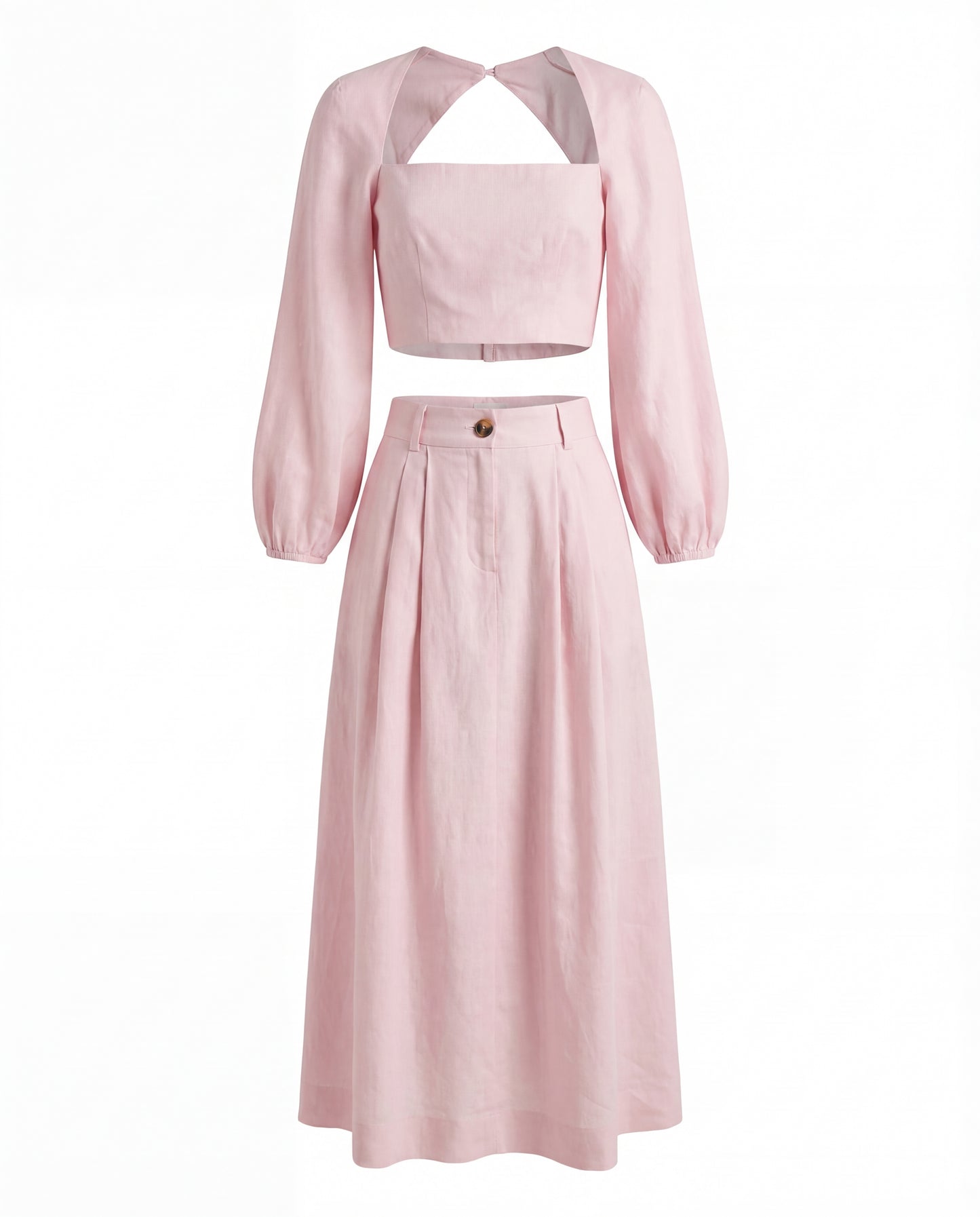 Soft Pink Co-Ord Set With Billowy Silhouette