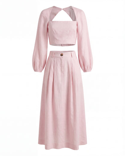 Soft Pink Co-Ord Set With Billowy Silhouette