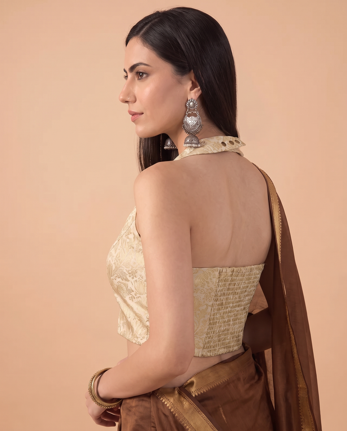 Banarasi Halter Brocade Blouse