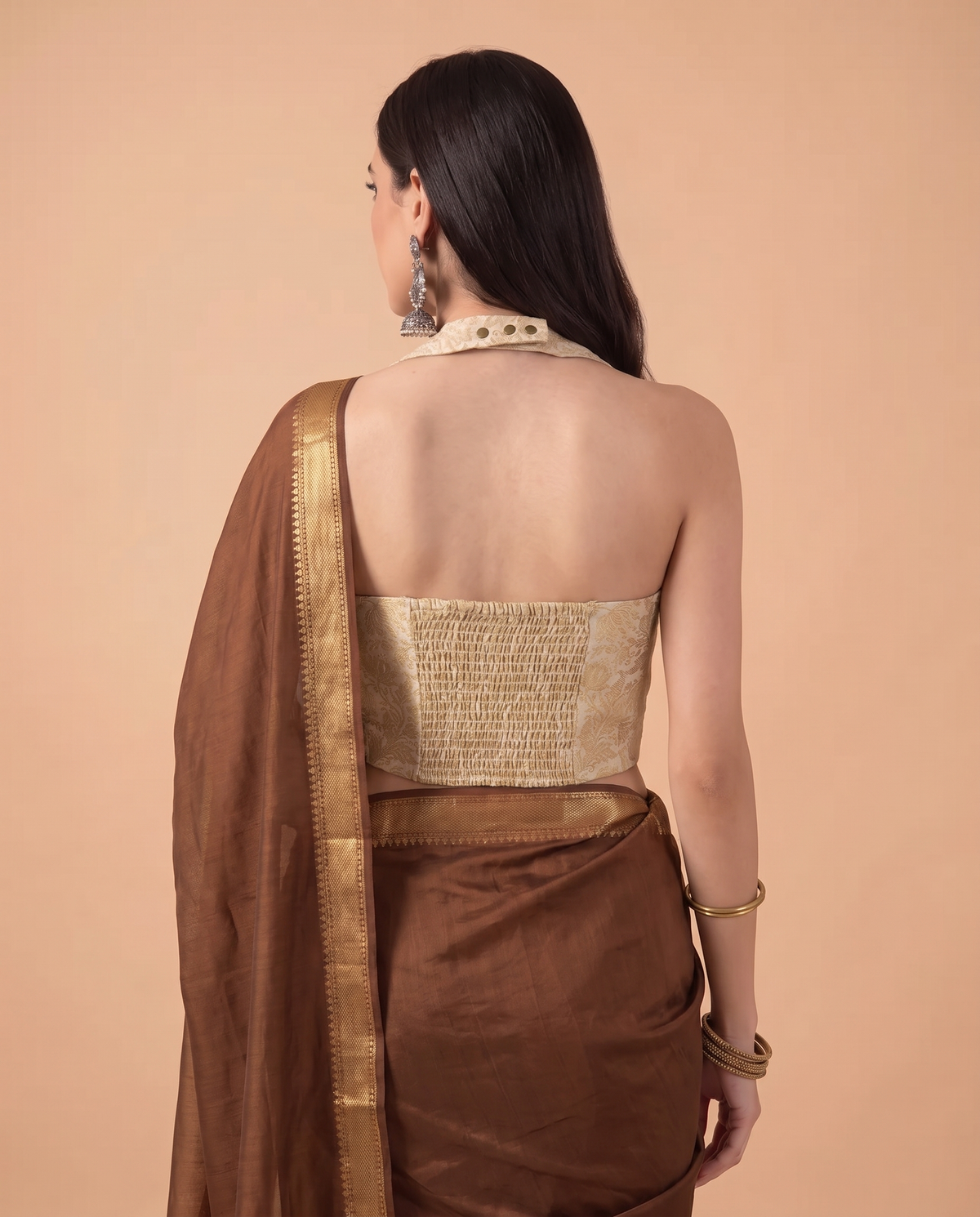 Banarasi Halter Brocade Blouse