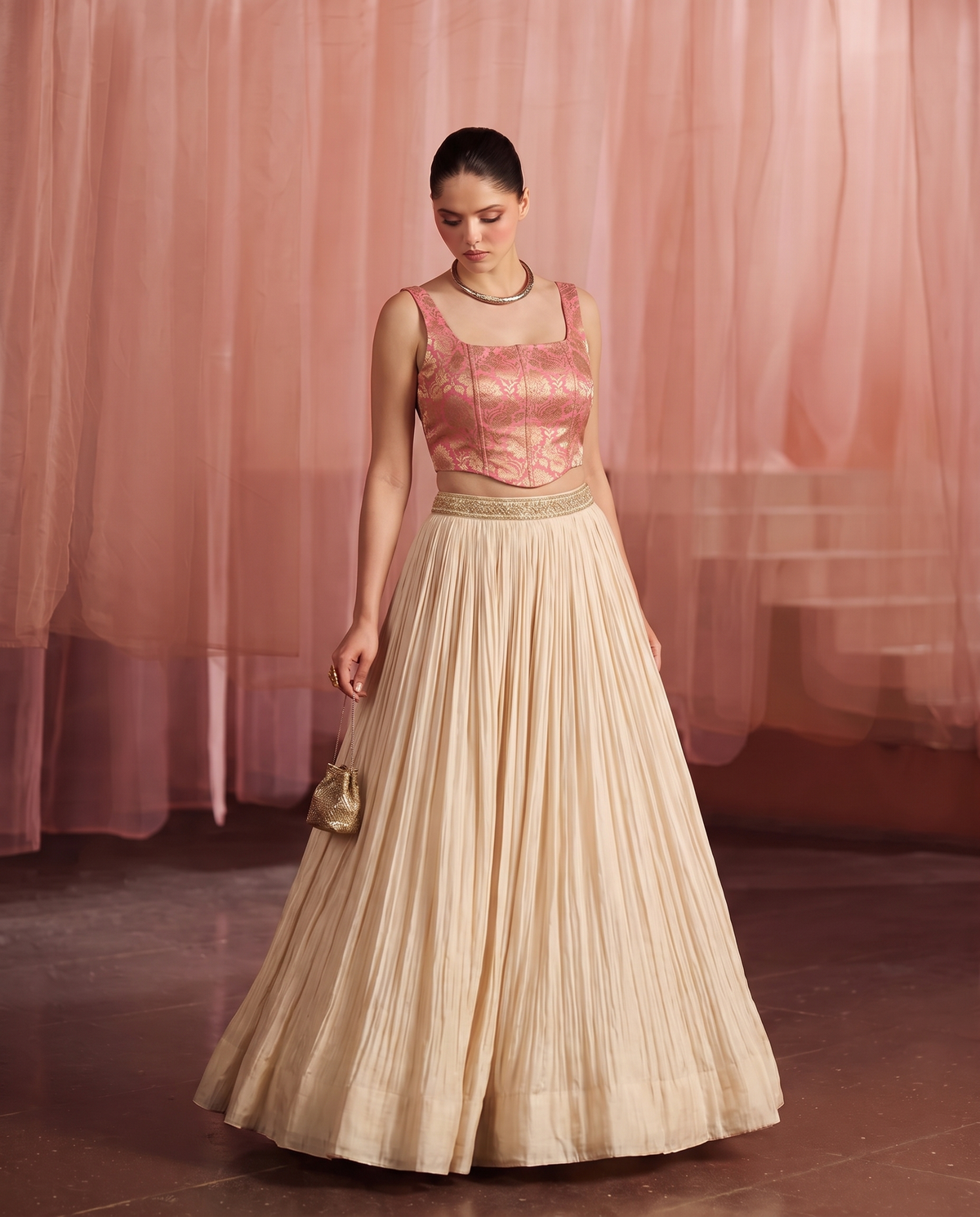 The K3G Poo Blush Pink Corset Top