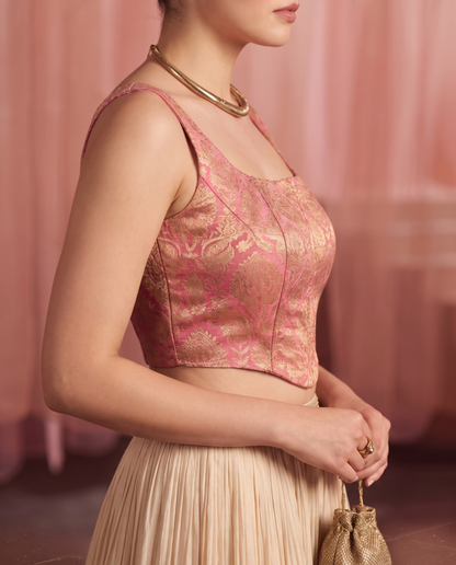 The K3G Poo Blush Pink Corset Top