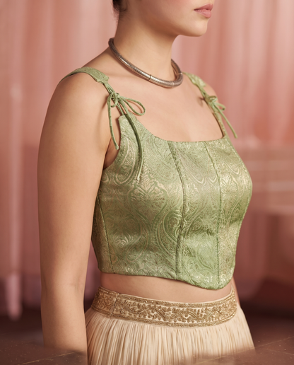 The K3G Poo Mint Corset Top