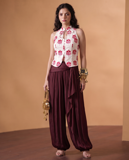 Shweta White Keyhole Top