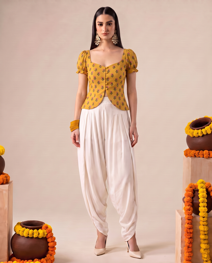 Marigold Yellow Keyhole Top
