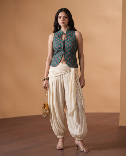 Firozi Green Keyhole Top