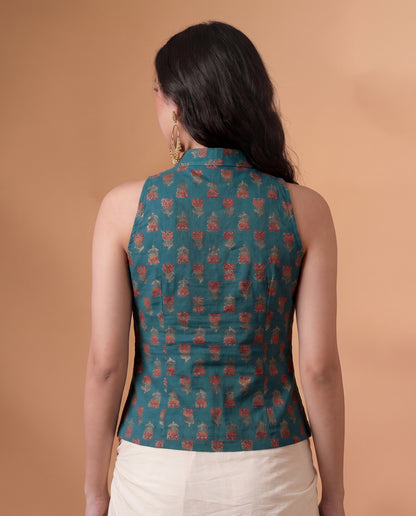 Firozi Green Keyhole Top