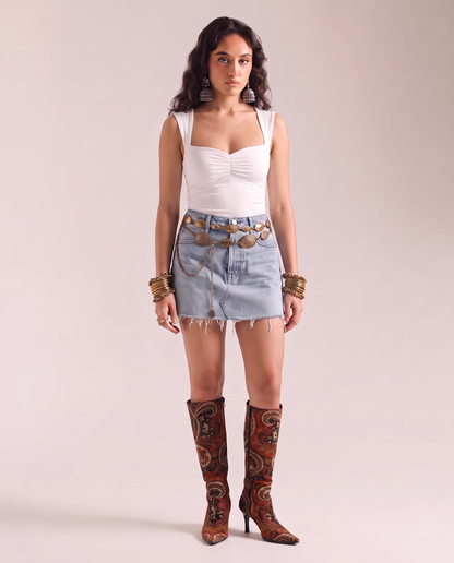 Hans Heart Neckline Top
