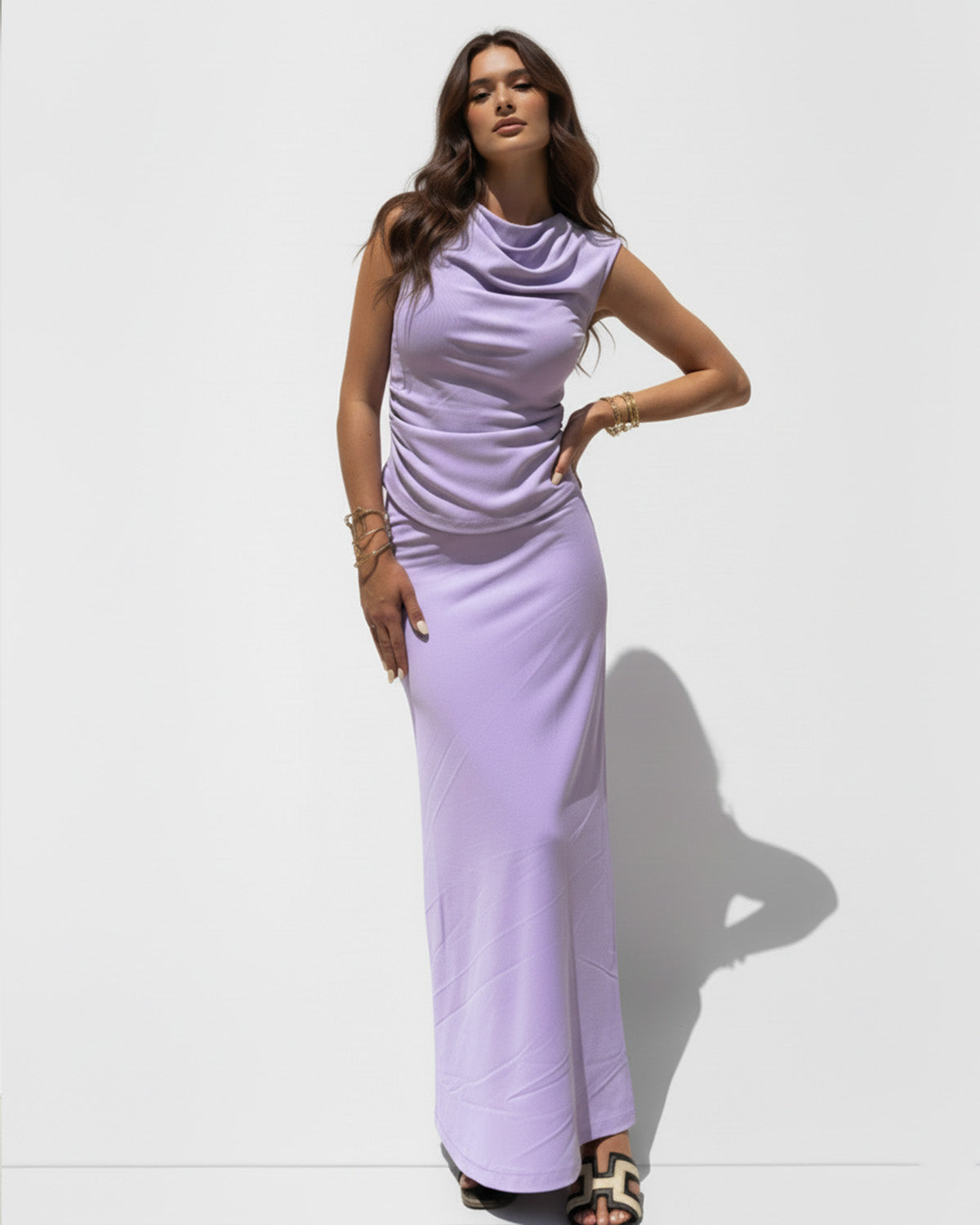 coord sets,sets,vacation, outdoor events,beach, minimal, soft girl, summer, timeless,knitted, stretchable,ribbed,lavender,solid,slim fit,fitted,regular length,cowl neck,sleeveless, coord sets,skirts,casual,summer, streetwear,knitted, stretchable,ribbed,Lavender,relaxed fit,ankle length,high rise
25010068GG, OY305