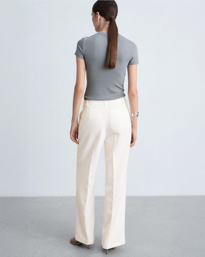 bottomwear,trousers,formal,gen z, summer,white,wide leg fit,wide leg,straight hem,high rise	OY2052, 25110059GG