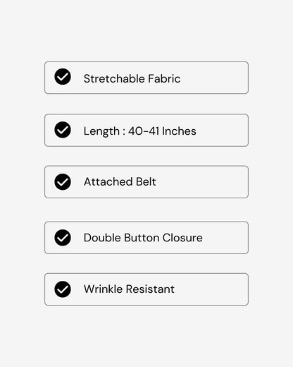 Dark Brown Pleated Pants With Belt