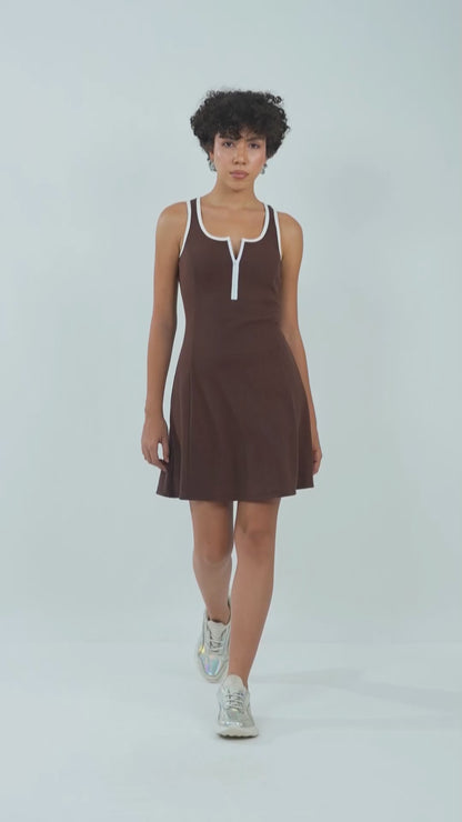 ZIP-UP RACER BACK DRESS