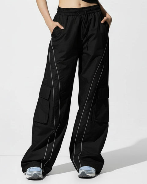 Striped Baggy Korean Pants