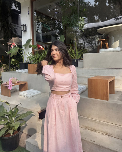 Soft Pink Co-Ord Set With Billowy Silhouette