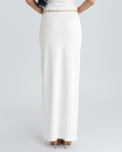 coord sets,tops,casual,summer,knitted, stretchable,ribbed,solid,gathered,skinny fit,fitted,regular,crew neck, long sleeves, OY305 white, 25100029GG