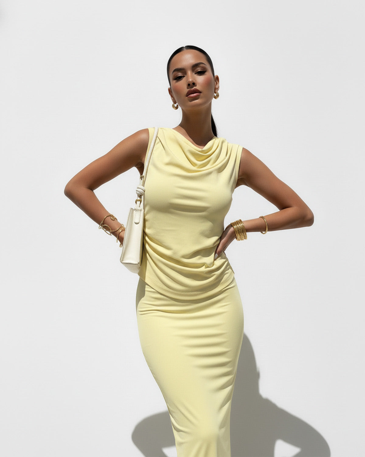 coord sets,sets,vacation, outdoor events,beach, minimal, soft girl, summer, timeless,knitted, stretchable,ribbed,solid,slim fit,fitted,regular length,cowl neck,sleeveless, coord sets,skirts,casual,summer, streetwear,knitted, stretchable,ribbed,lemon yellow,relaxed fit,ankle length,high rise
25010071GG, OY305